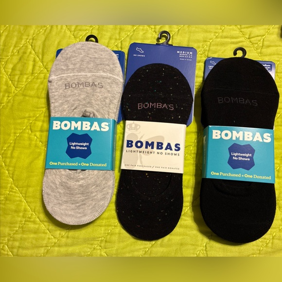 Bombas Other - Bombas unisex no show socks lot of 7 pairs size medium